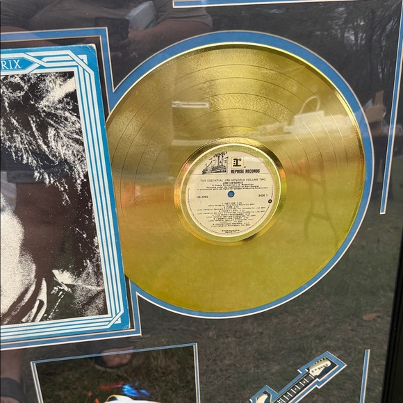 Framed Jimi Hendrix Gold Record Display - Picture 3 of 9